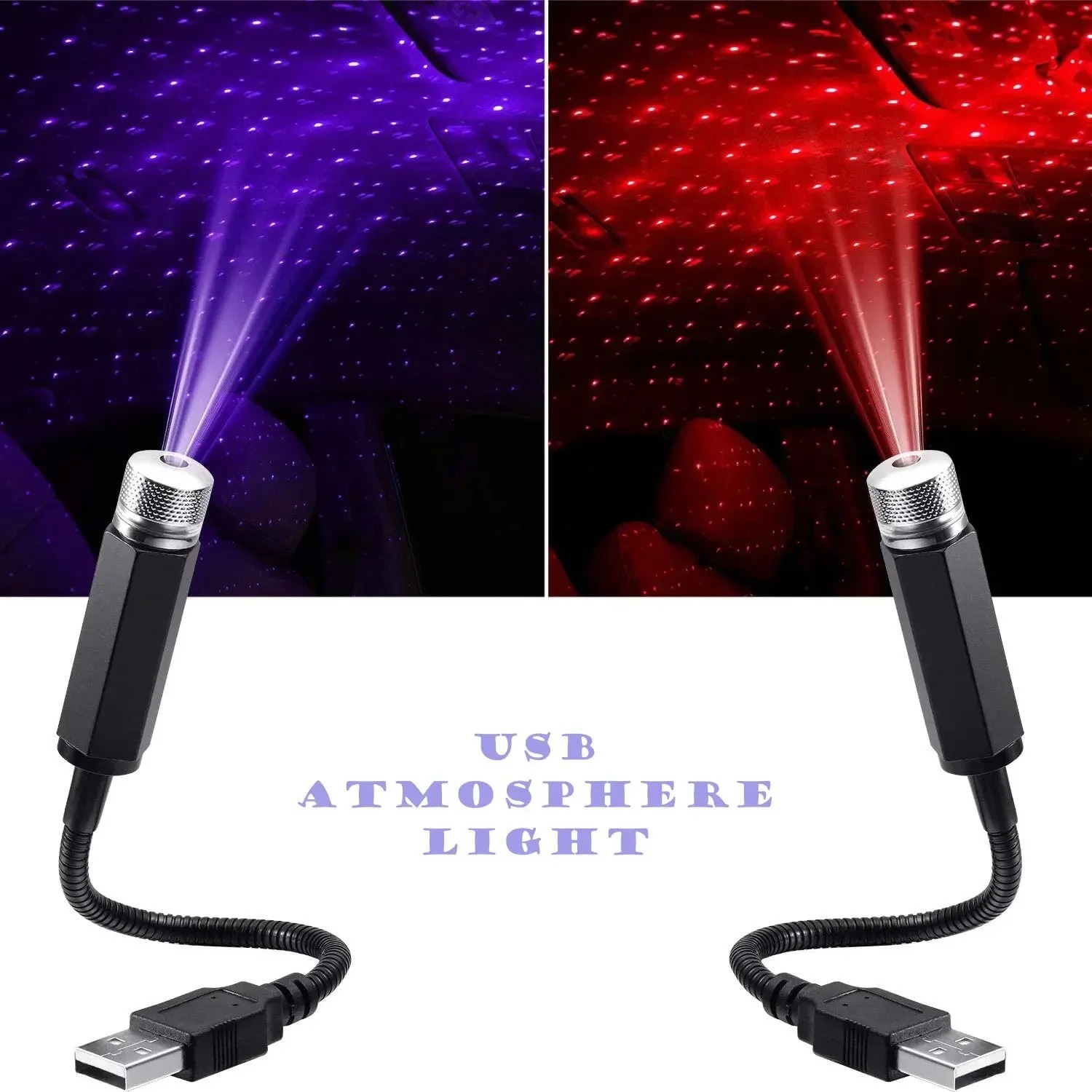 Decor Lighting Lamps - USB Car Star Projector Night Light,