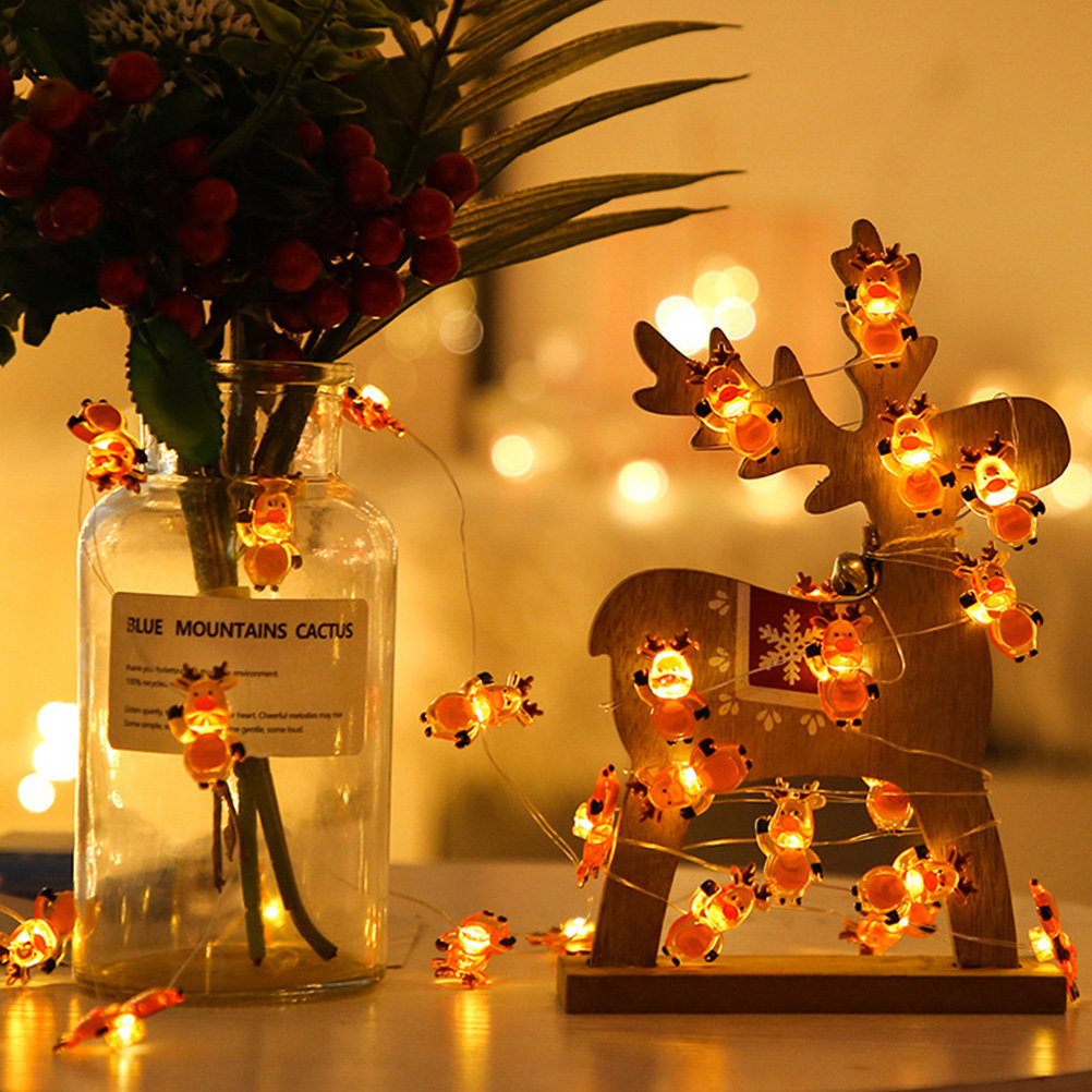 Elements Lighting Decor - 1Pcs Christmas Deer String Lights Premium