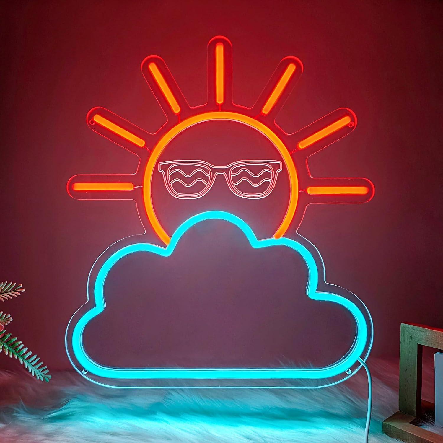 Lighting Decor For Living Room - Sunrise Sunset Neon Sign USB Powered