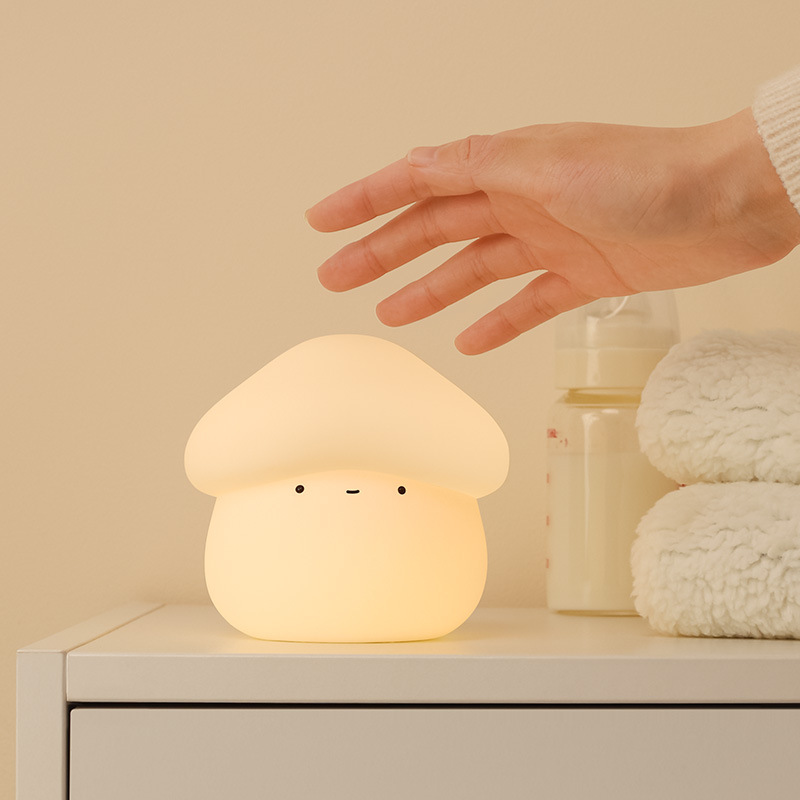 Mushroom Table Lamp - 1Pcs Mushroom Head Silicone Night Light