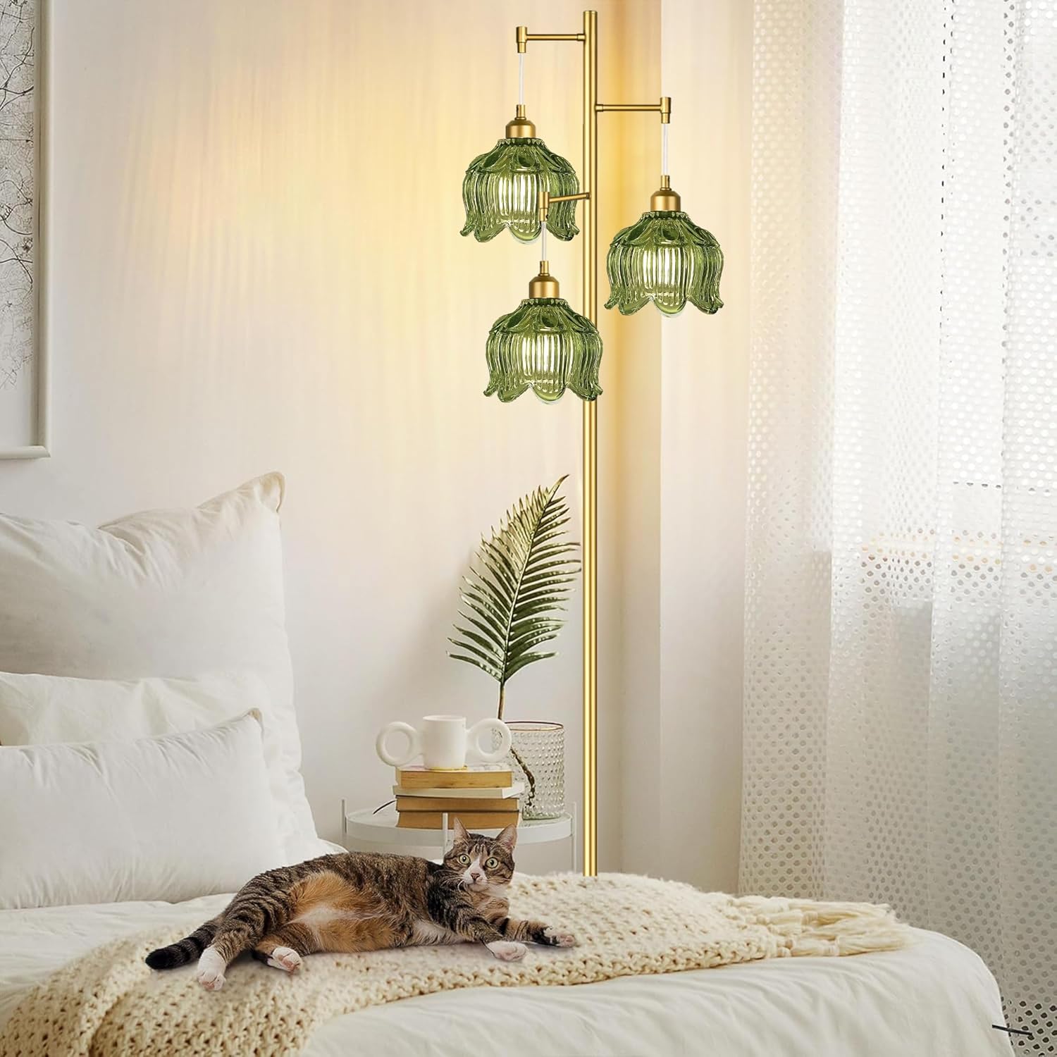 Vintage Gold Glass Floor Lamp  – Lighting Decoration Bewertung und Preis