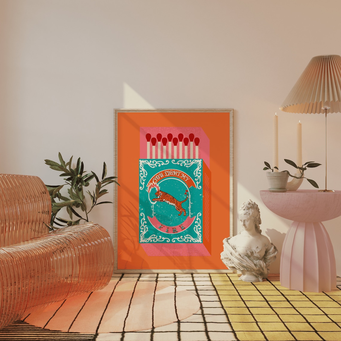 You Light My Fire Orange Match – Lighting Decor For Living Room Bewertung und Preis