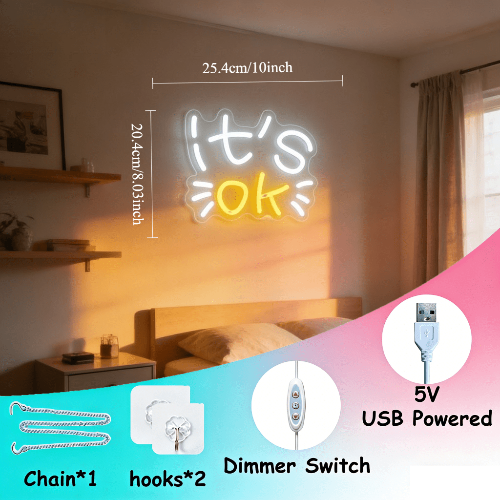 It's OK Neon Sign LED Night Li – Ok Lighting Decor Bewertung und Preis