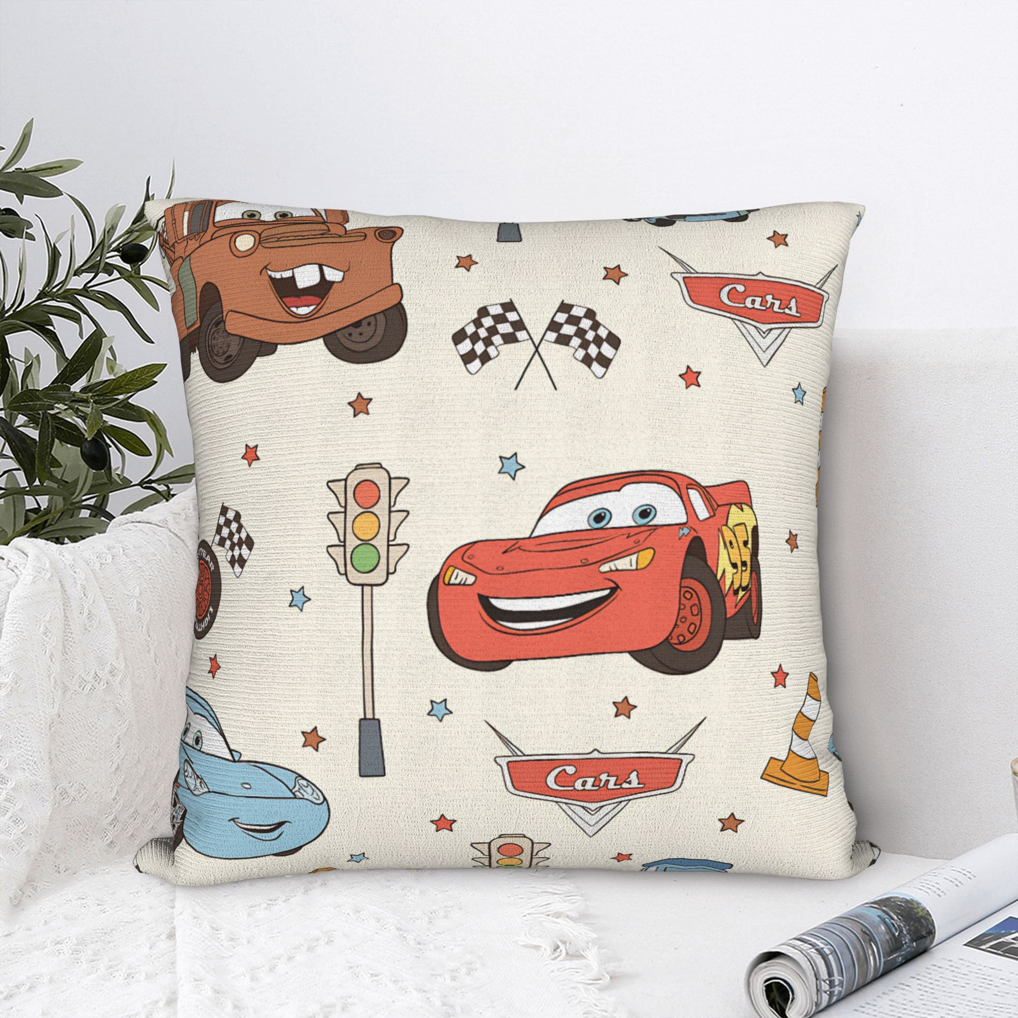 Pillow Cover Cars L-Lightning  – Lighting Mcqueen Decor Bewertung und Preis