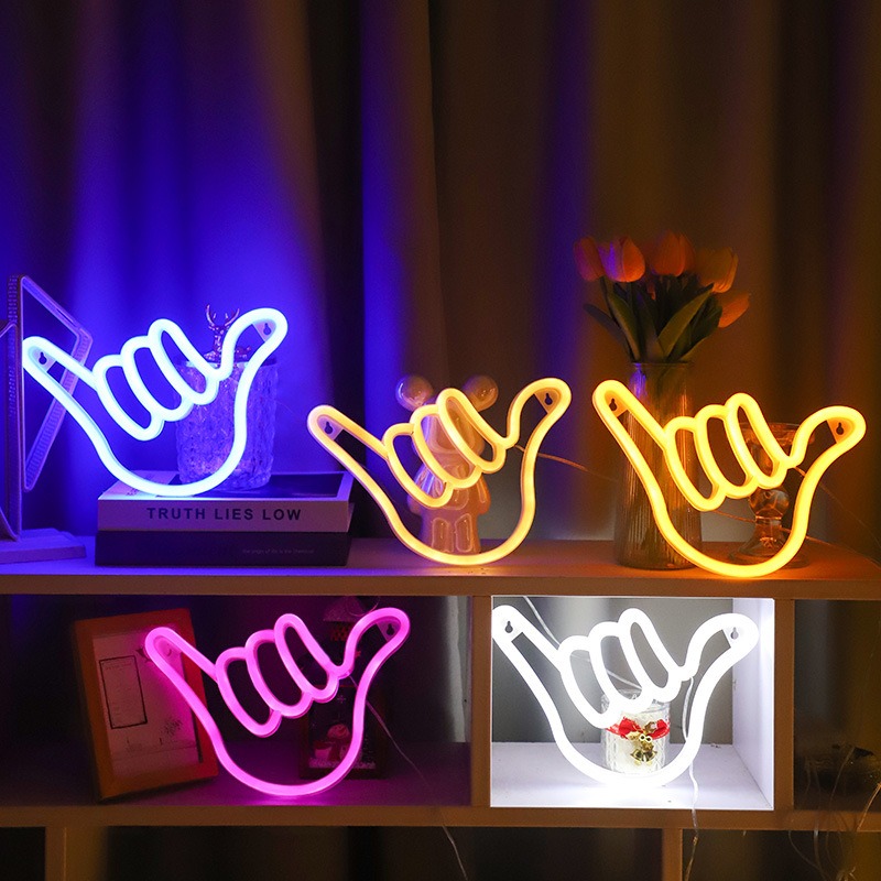 LED Neon Sign Peace Hand Win V – Ok Lighting Decor Bewertung und Preis