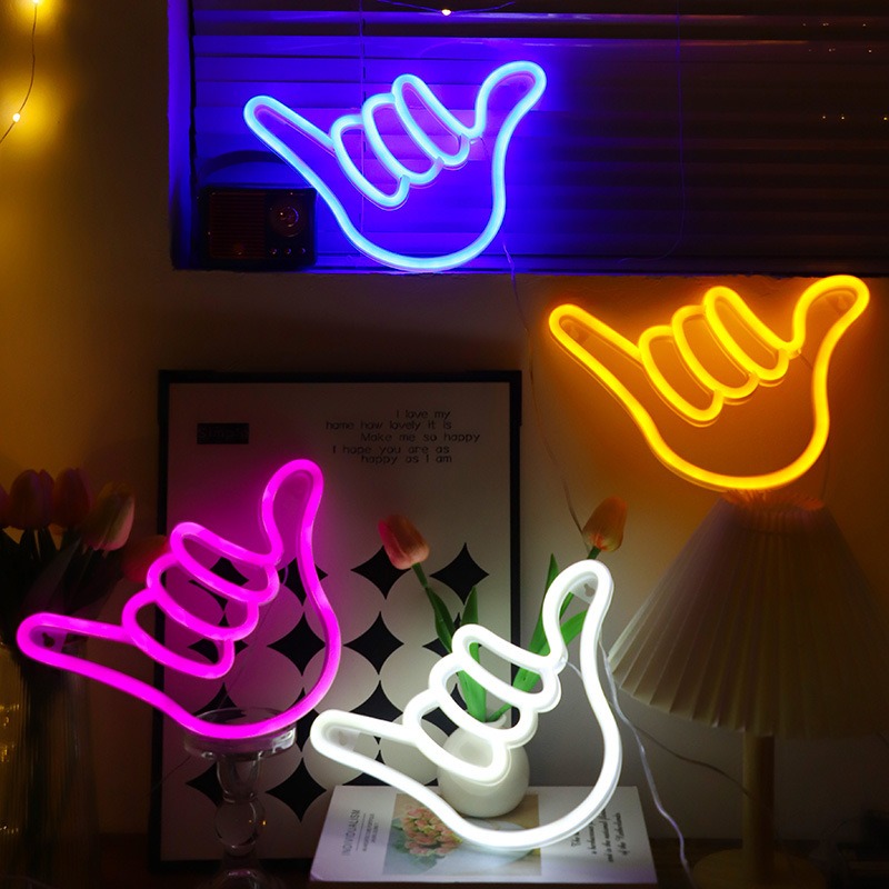 LED Neon Sign Peace Hand Win V – Ok Lighting Decor Bewertung und Preis