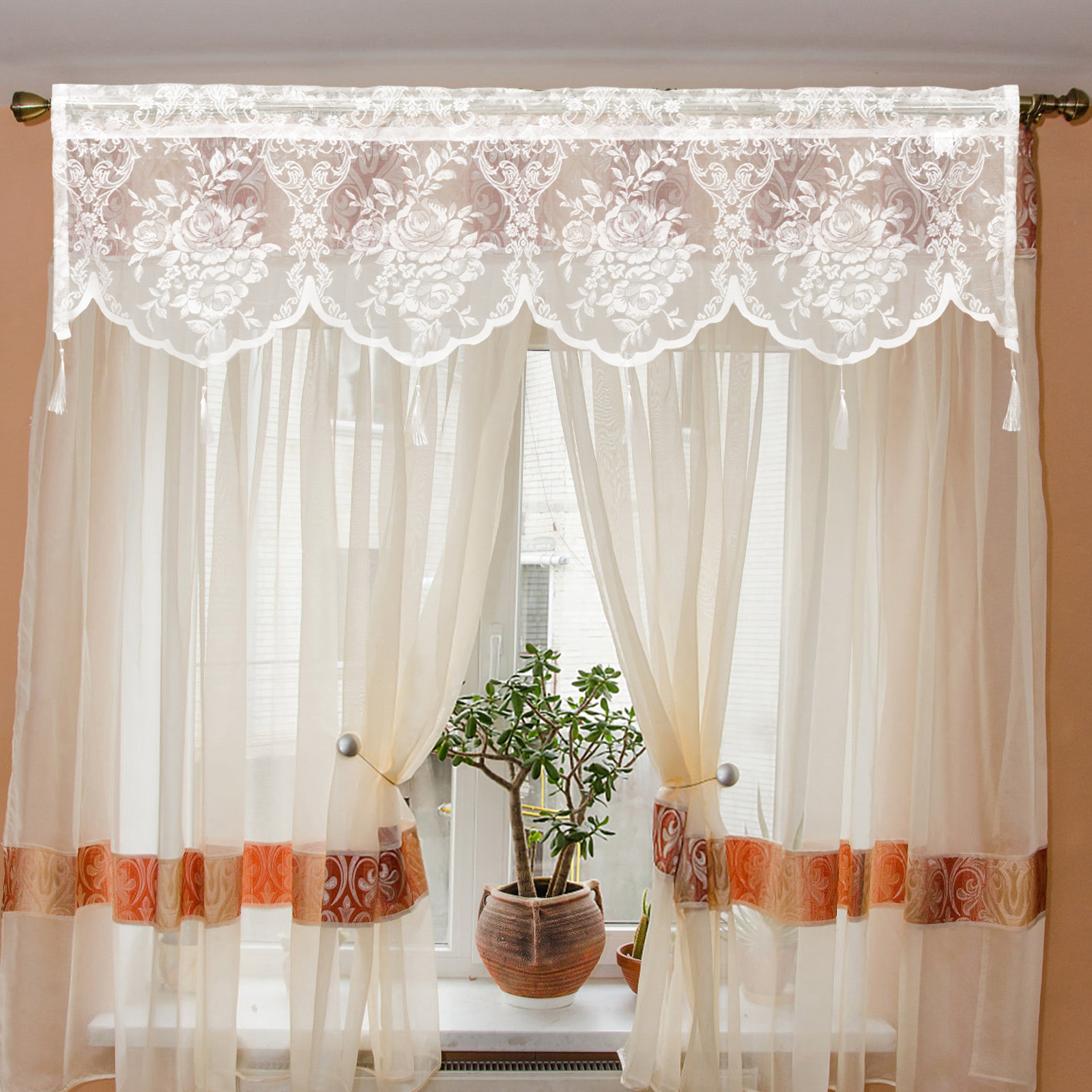 White Lace Curtain Sheer Windo – Lighting Decor For Living Room Bewertung und Preis