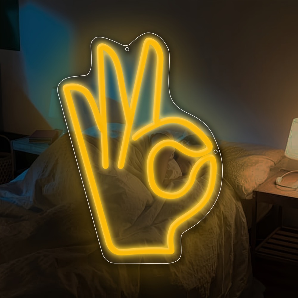OK Gesture Finger Neon Signs,  – Ok Lighting Decor Bewertung und Preis