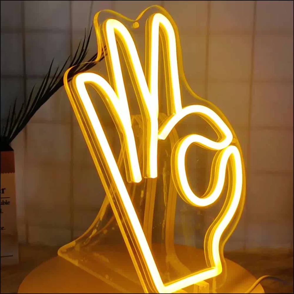 OK Gesture Finger Neon Signs,  – Ok Lighting Decor Bewertung und Preis