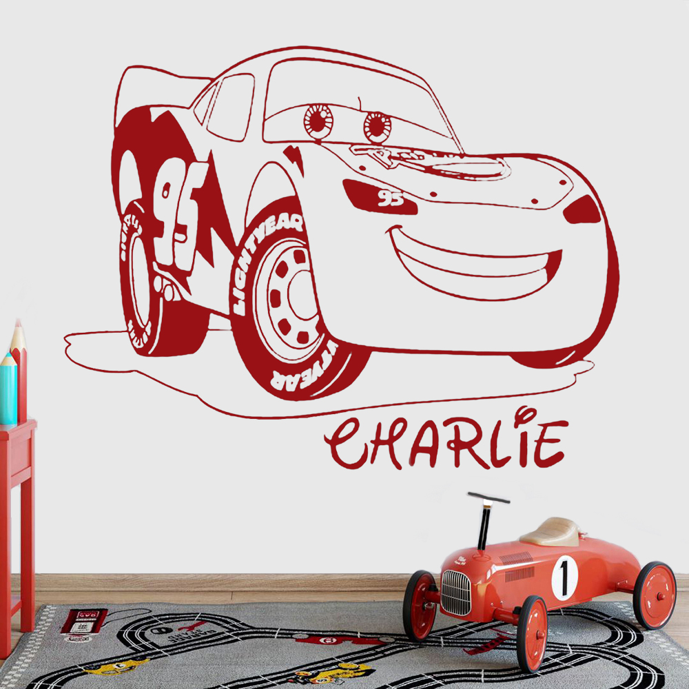 Personalised Name Wall Decals  – Lighting Mcqueen Decor Bewertung und Preis