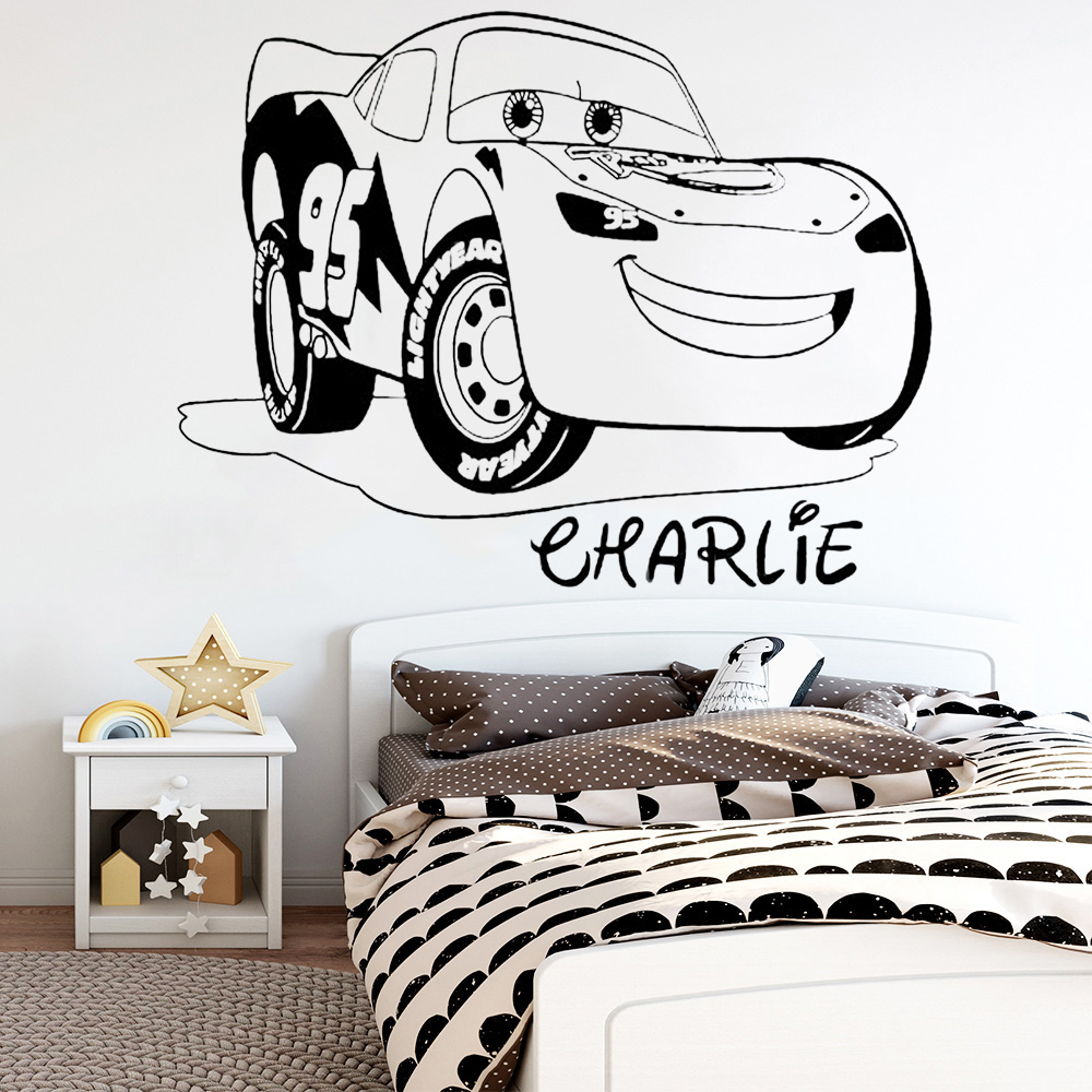 Personalised Name Wall Decals  – Lighting Mcqueen Decor Bewertung und Preis
