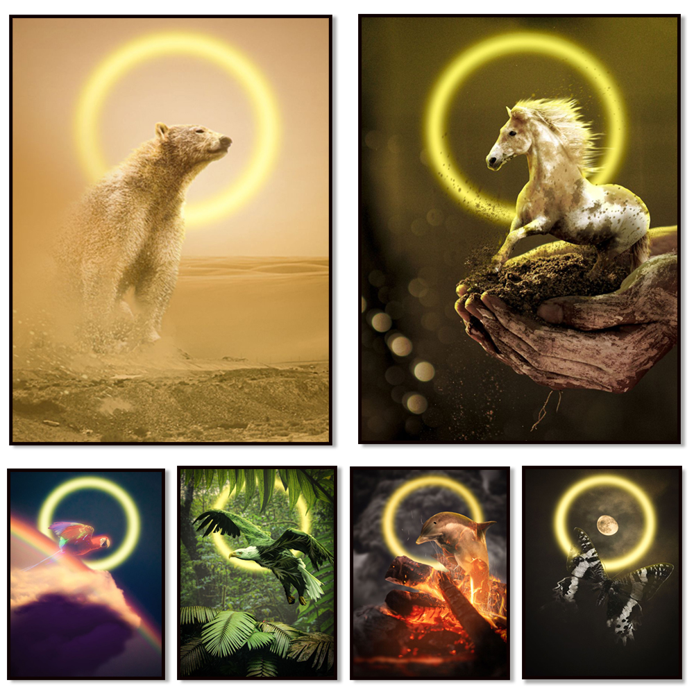 Elements eagle, wolf, dolphin, – Elements Lighting Decor Bewertung und Preis