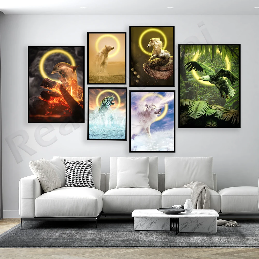 Elements eagle, wolf, dolphin, – Elements Lighting Decor Bewertung und Preis