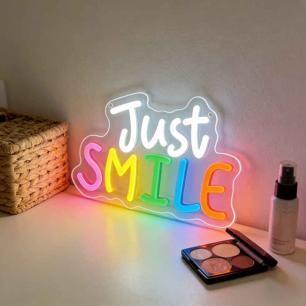 Just Smile Neon Sign USB Dimma – Bedroom Lighting Decor Ideas Bewertung und Preis