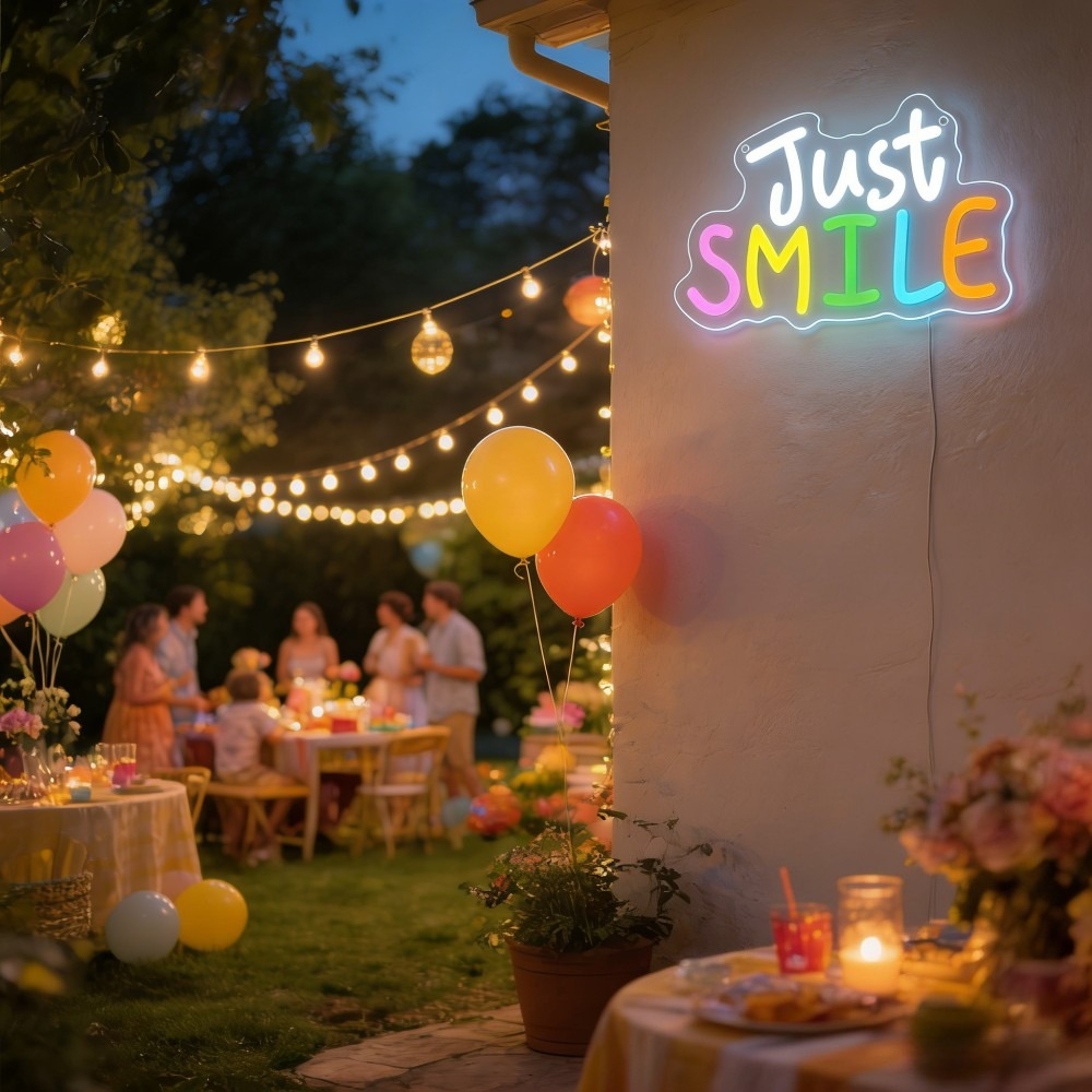 Just Smile Neon Sign USB Dimma – Bedroom Lighting Decor Ideas Bewertung und Preis