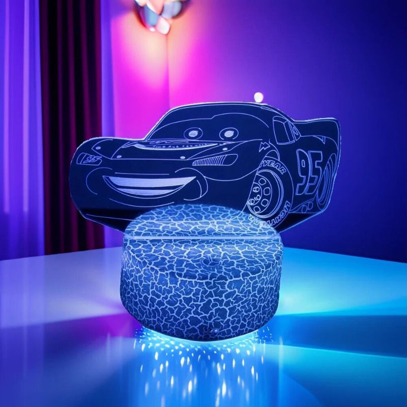 DSN Cute Car 3D Lamp LED Night – Lighting Mcqueen Decor Bewertung und Preis