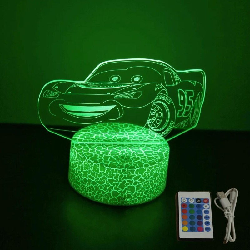 DSN Cute Car 3D Lamp LED Night – Lighting Mcqueen Decor Bewertung und Preis