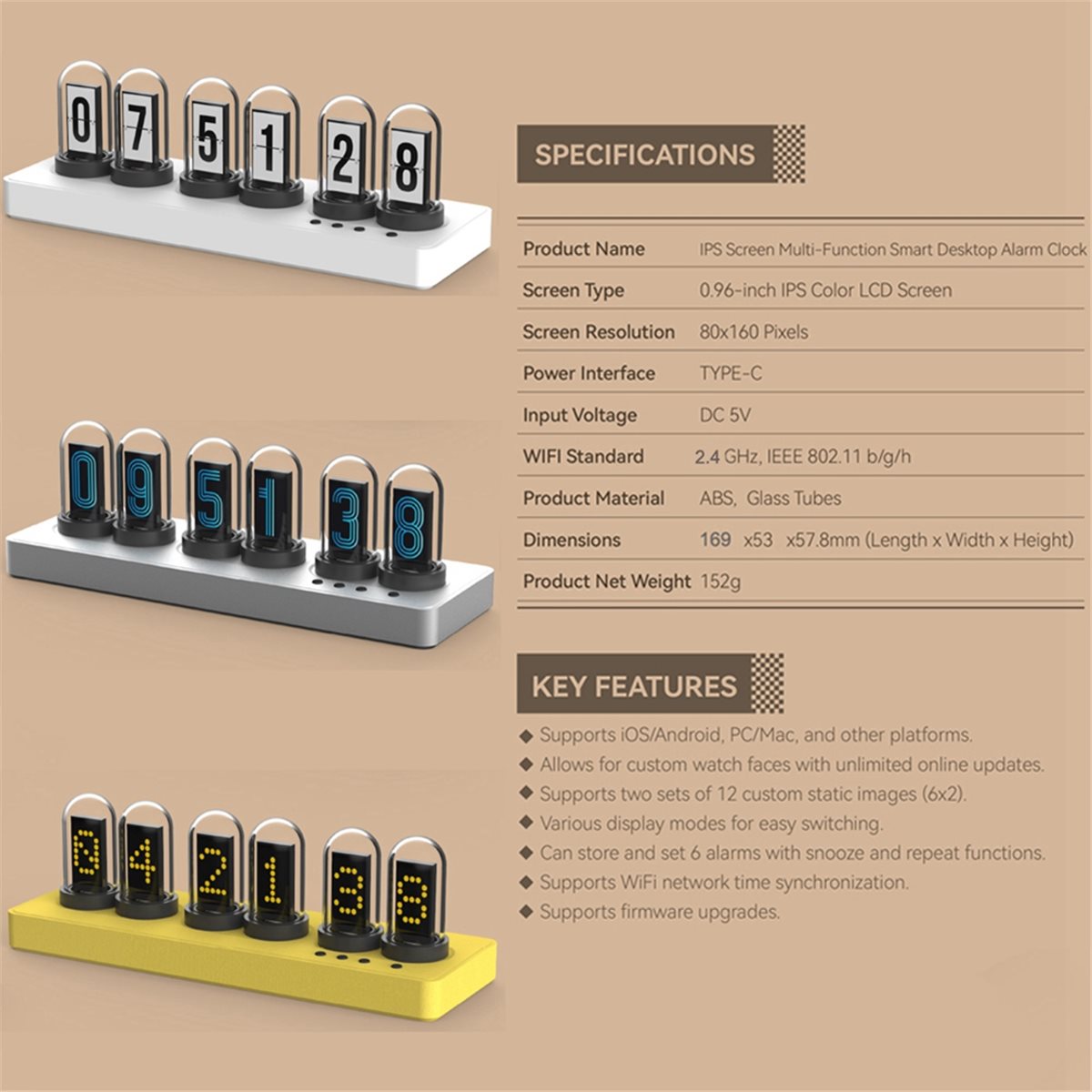A73T WiFi Control IPS Clock wi – Bedroom Lighting Decor Ideas Bewertung und Preis