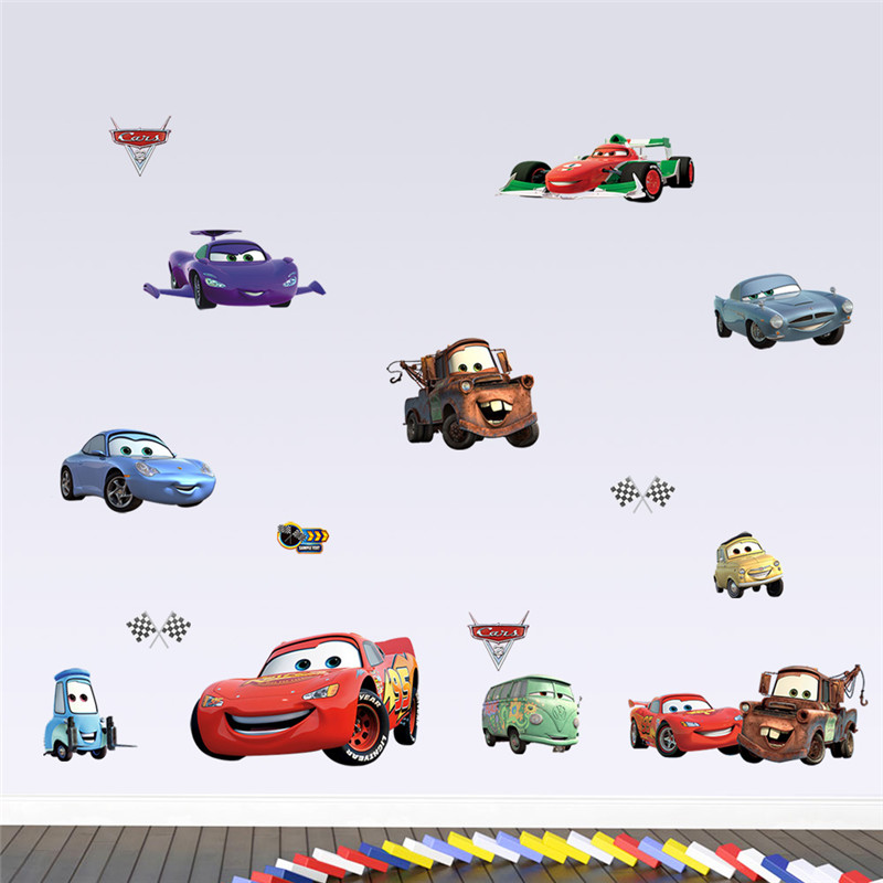 3D Cartoon Cars 2 Wall Sticker – Lighting Mcqueen Decor Bewertung und Preis