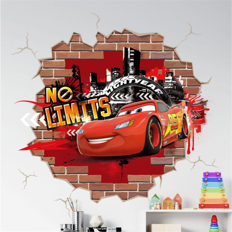 3D Cartoon Cars 2 Wall Sticker – Lighting Mcqueen Decor Bewertung und Preis