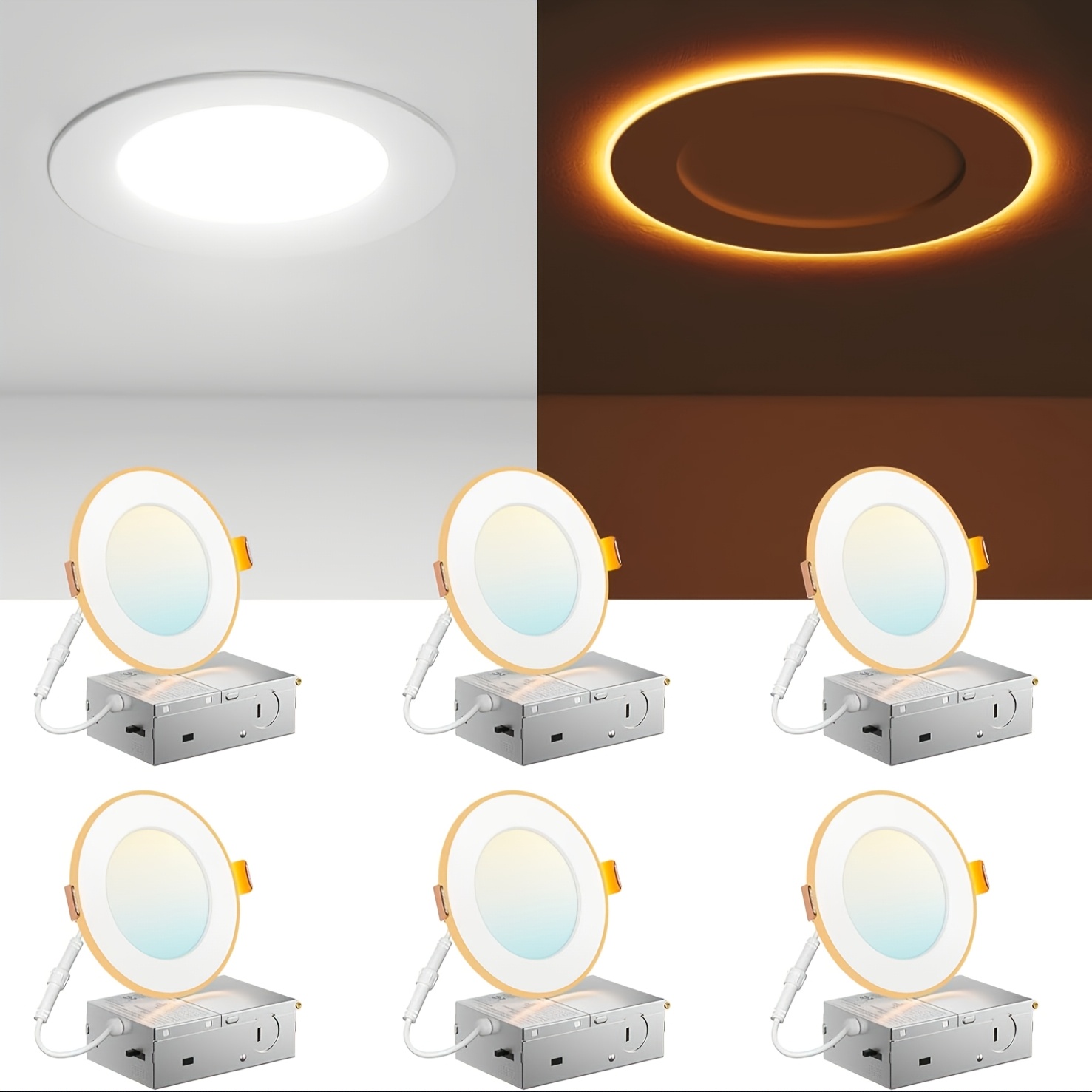 12/6 Pack 4/6 Inch 5CCT LED Re – Lighting Decoration Bewertung und Preis