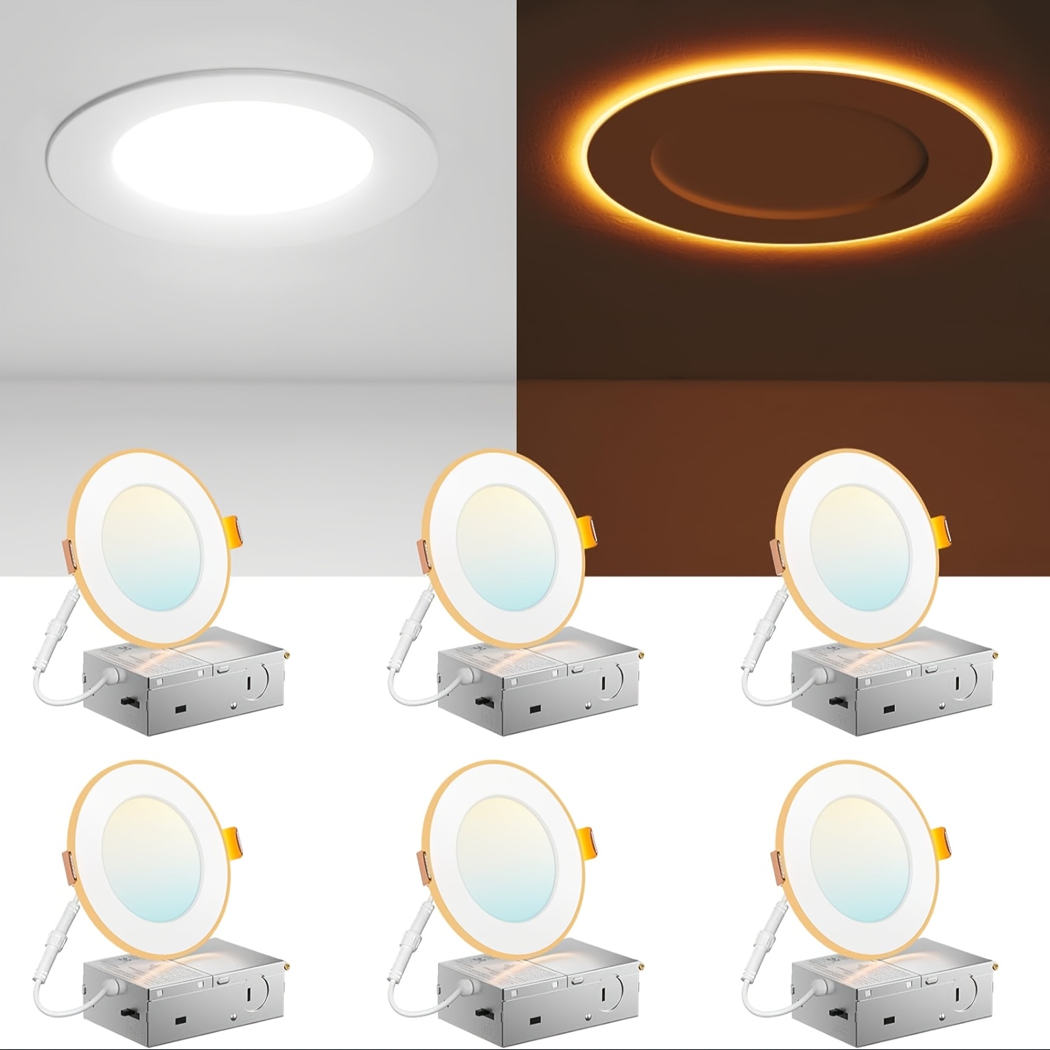 12/6 Pack 4/6 Inch 5CCT LED Re – Lighting Decoration Bewertung und Preis
