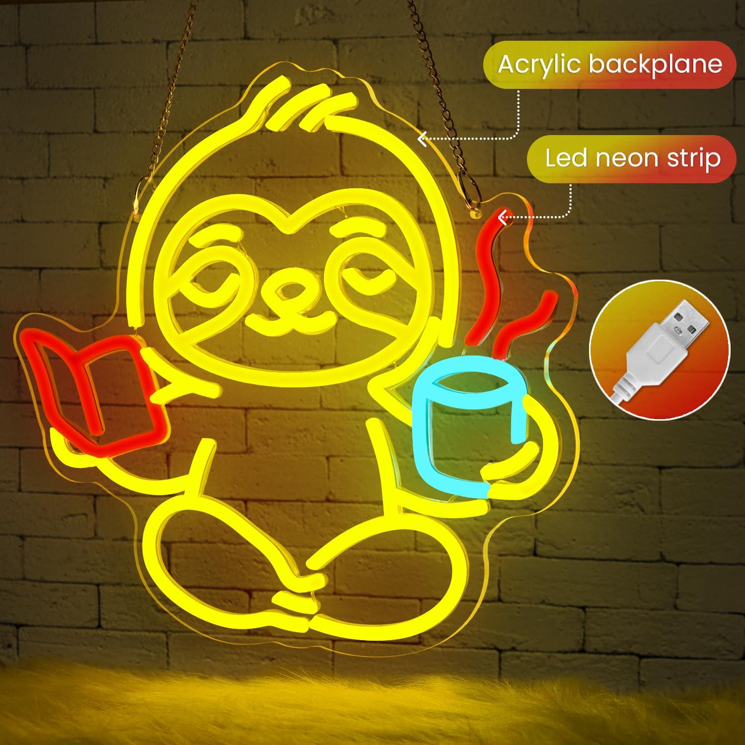 Sloth Neon Sign USB Dimmable L – Lighting Decor For Living Room Bewertung und Preis