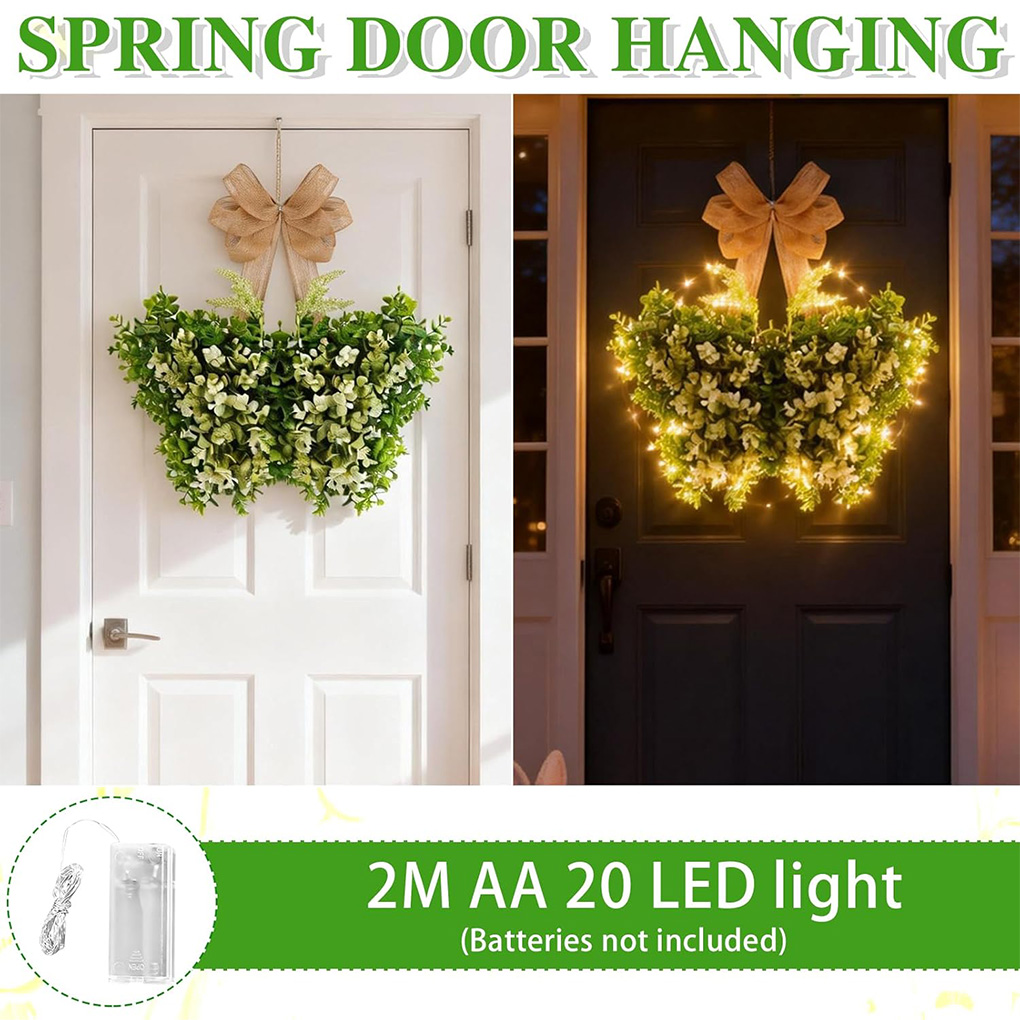 Spring Lighted Wreath Door Rin – Elements Lighting Decor Bewertung und Preis