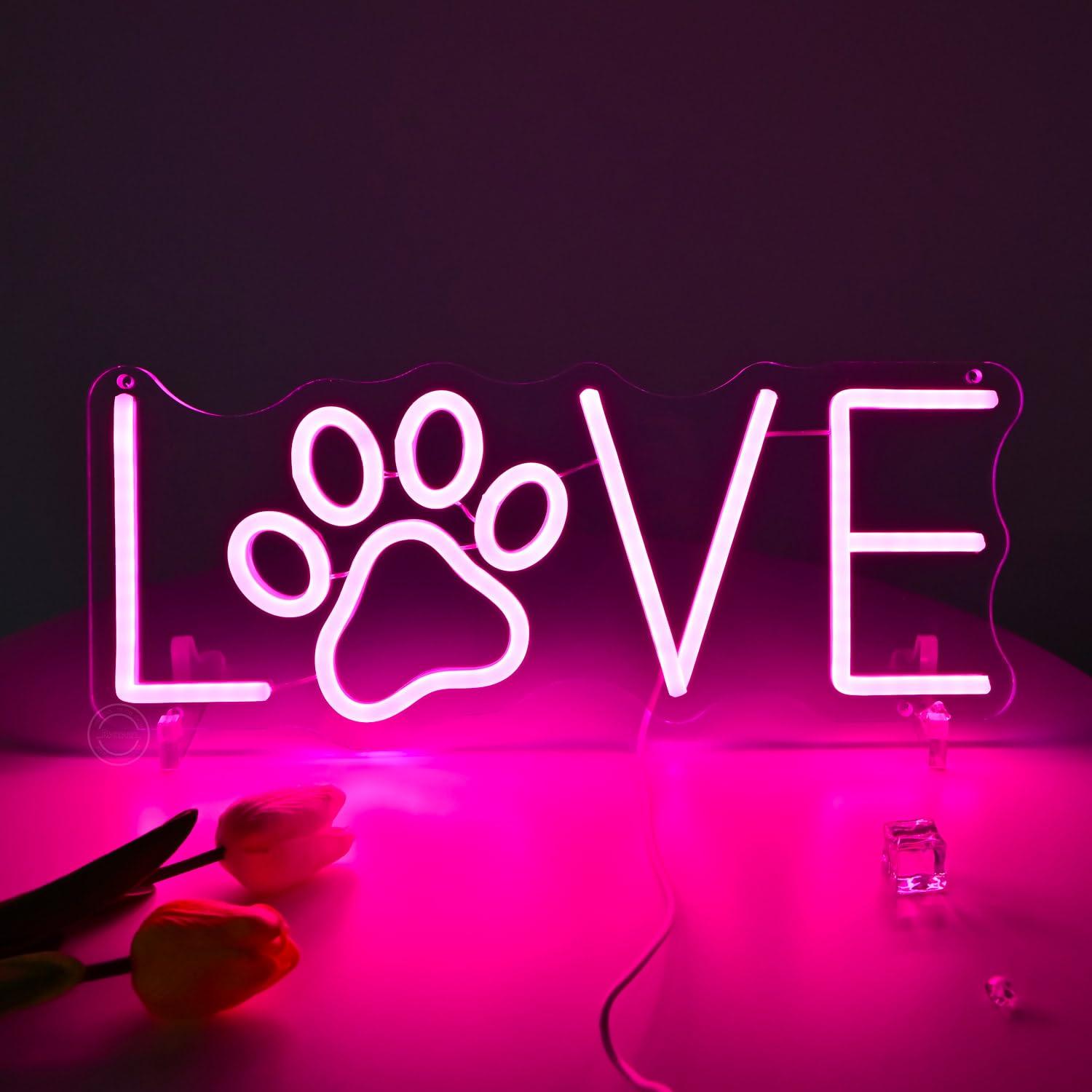 Love Paw Neon Sign USB Dimmabl – Lighting Decor For Living Room Bewertung und Preis