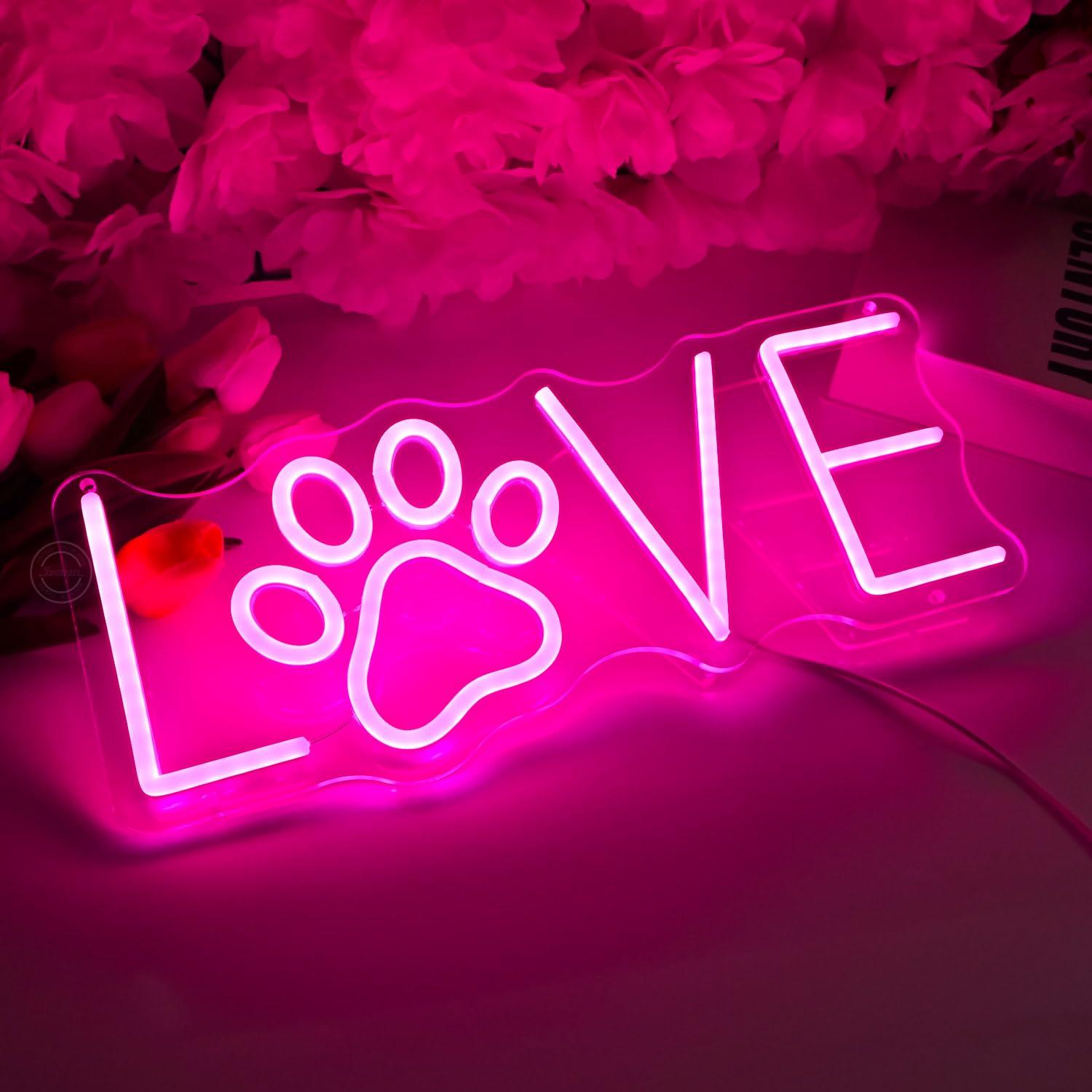 Love Paw Neon Sign USB Dimmabl – Lighting Decor For Living Room Bewertung und Preis