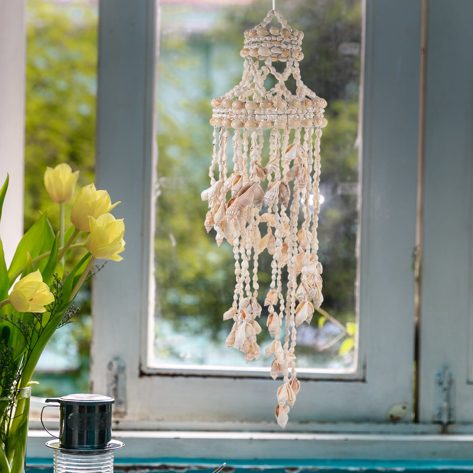 1Pcs Premium Shell Wind Chime  – Elements Lighting Decor Bewertung und Preis