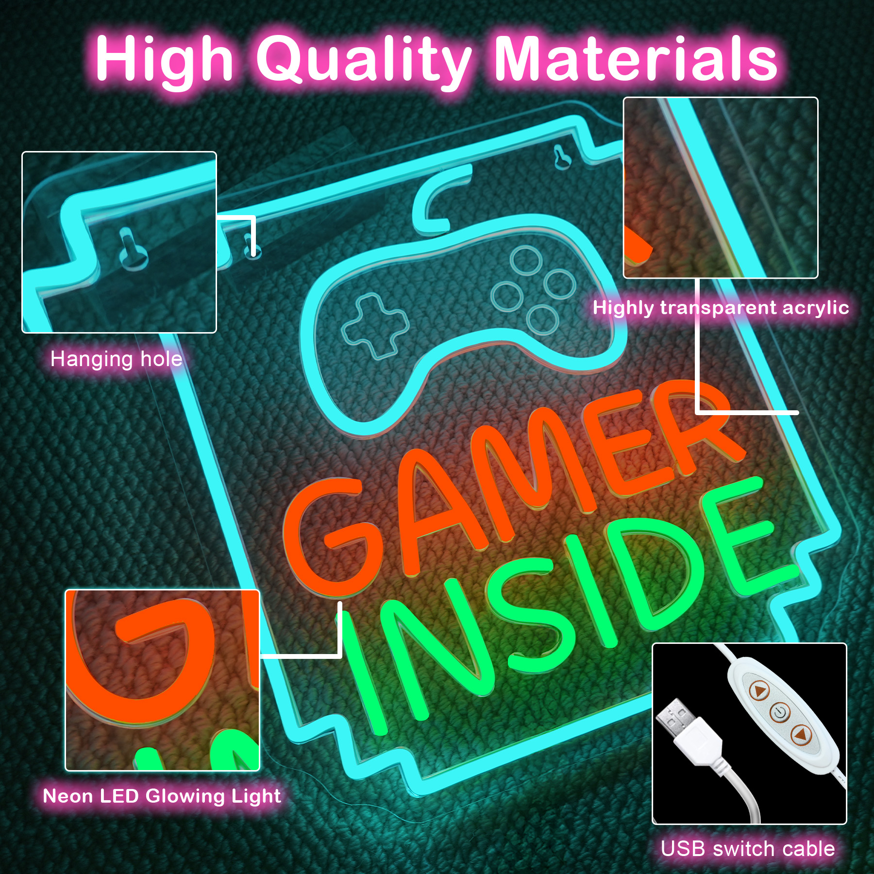 Gamer Inside Neon Sign Dimmabl – Bedroom Lighting Decor Ideas Bewertung und Preis