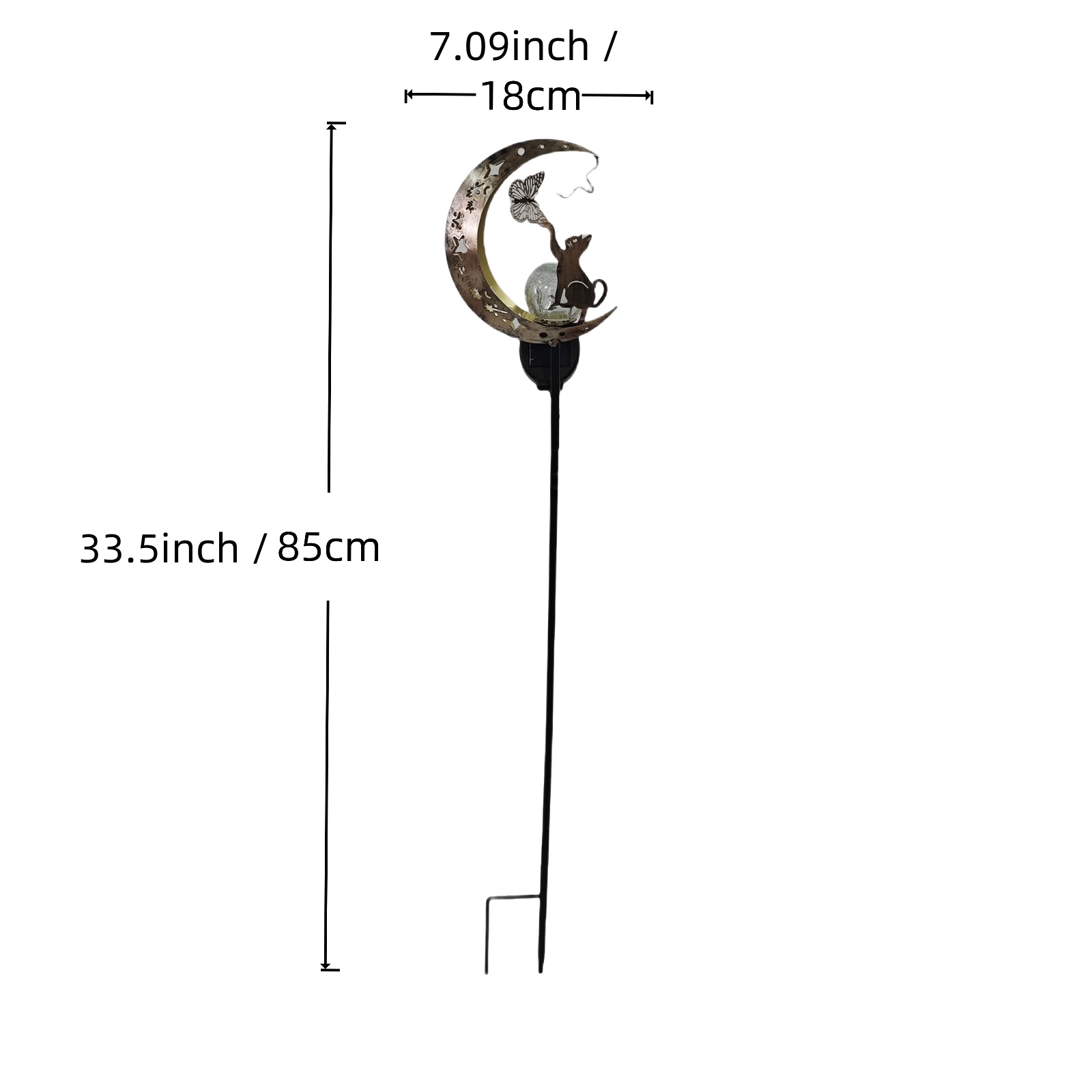 1 PC Cat Moon Solar Light Iron – Elements Lighting Decor Bewertung und Preis