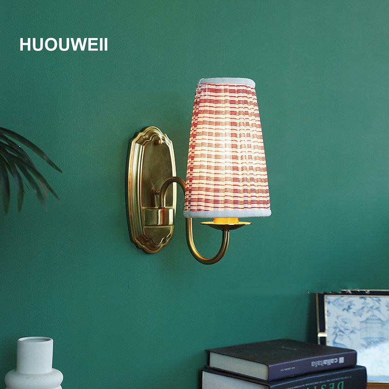 Retro Fabric Wall Lamp Bronze  – Elements Lighting Decor Bewertung und Preis