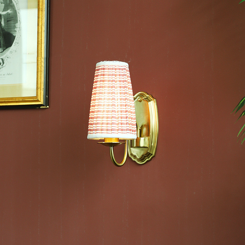 Retro Fabric Wall Lamp Bronze  – Elements Lighting Decor Bewertung und Preis