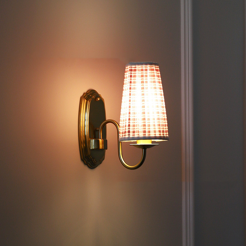 Retro Fabric Wall Lamp Bronze  – Elements Lighting Decor Bewertung und Preis