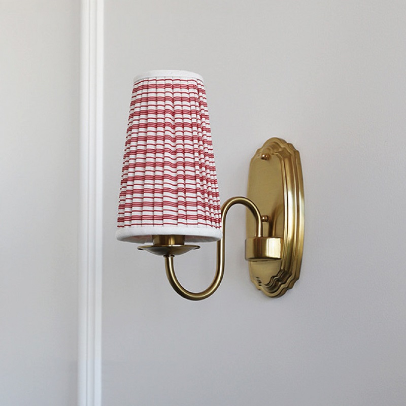 Retro Fabric Wall Lamp Bronze  – Elements Lighting Decor Bewertung und Preis